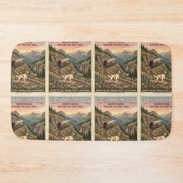 Item preview, English Setter Mountain Railway Guide designed and sold by PictoVibe.