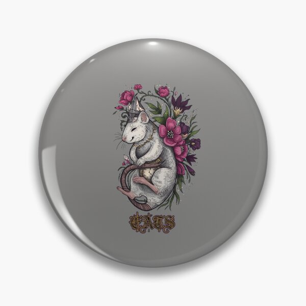 Item preview, Crowned Rat With Pink Blooms Illustration-40 designed and sold by DominiqueBod.