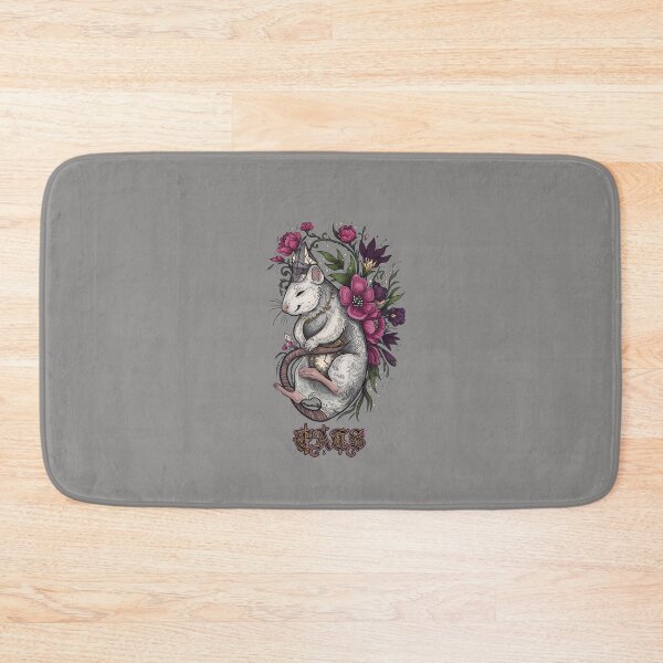 Item preview, Crowned Rat With Pink Blooms Illustration-40 designed and sold by DominiqueBod.