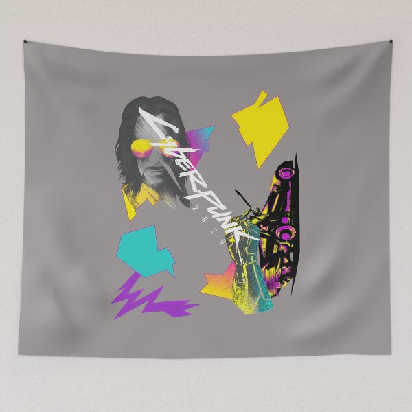 Item preview, Cyberpunk 2077 Johnny Silverhand Synthwave Tee-43 designed and sold by JonathanWeinand.
