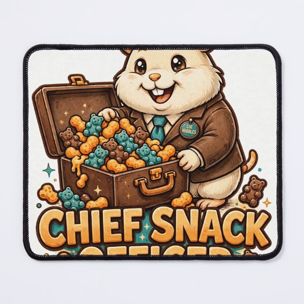 Item preview, Chief Snack Officer Funny Hamster Kids Shirt designed and sold by Hearth & Hue.