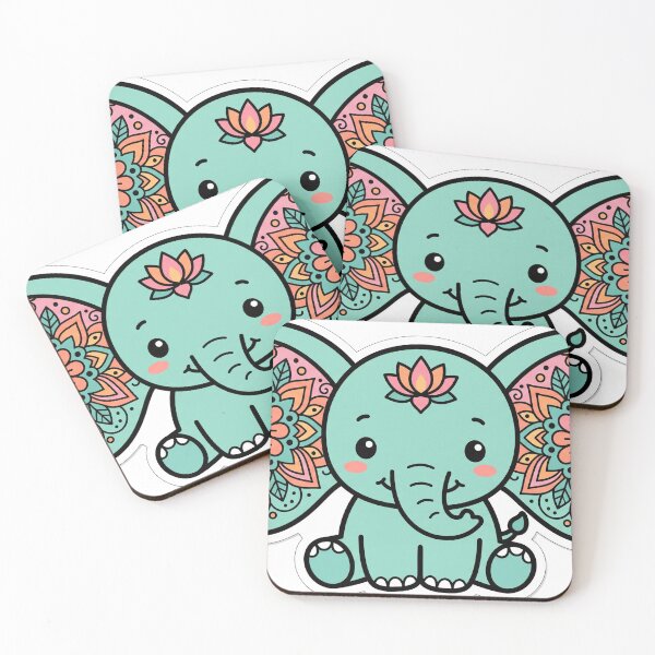 Item preview, Henna Elephant Bloom designed and sold by MoodHoardCo.