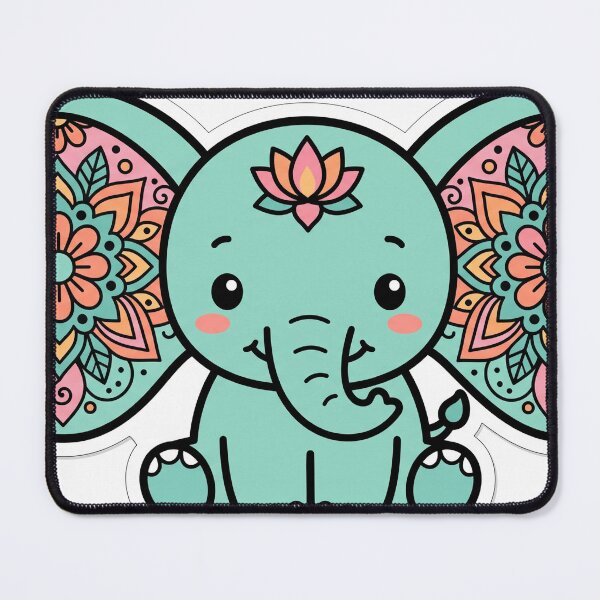 Item preview, Henna Elephant Bloom designed and sold by MoodHoardCo.