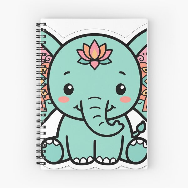 Item preview, Henna Elephant Bloom designed and sold by MoodHoardCo.
