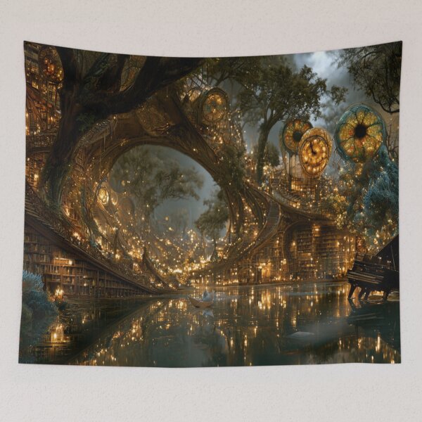 Item preview, Impossible Library Surreal Dark Academia Fantasy designed and sold by GSizzle1.