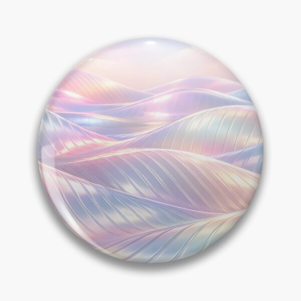 Item preview, Abstract landscape of iridescent rolling waves designed and sold by homydesign.