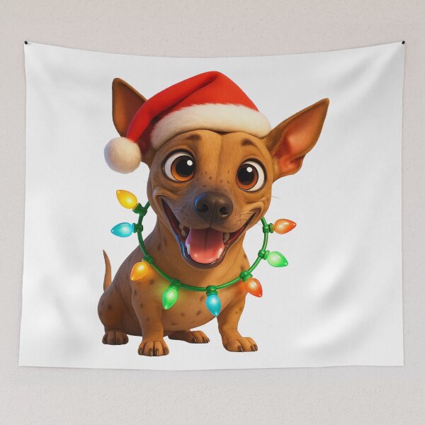 Item preview, Peruvian Inca Orchid Dog Christmas Cheer designed and sold by Sillytoe.