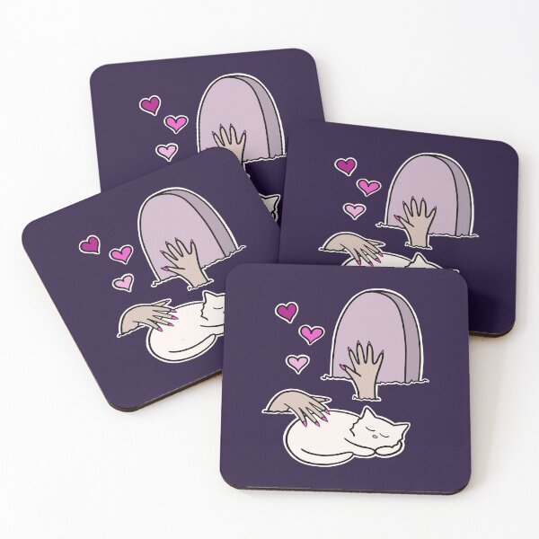 Item preview, Girl Zombie Petting Cat in a Cemetery Halloween designed and sold by Sollomio.