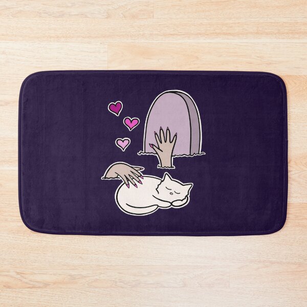 Item preview, Girl Zombie Petting Cat in a Cemetery Halloween designed and sold by Sollomio.