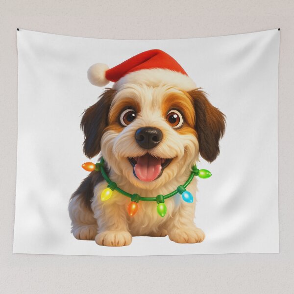 Item preview, Petit Basset Griffon Vendéen Dog Christmas Cheer designed and sold by Sillytoe.