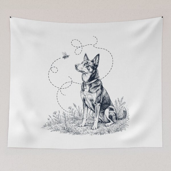 Item preview, Australian Kelpie Bumble Bee Honeybee Dog Lover designed and sold by dian-rody-crest.