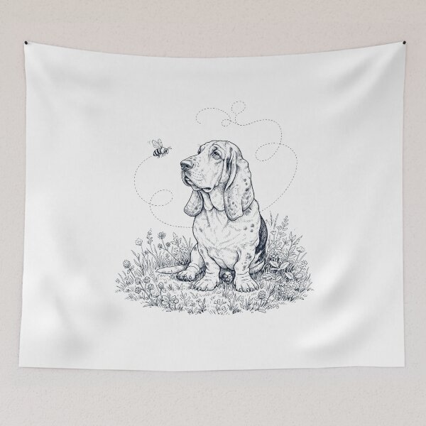 Item preview, Basset Hound Bumble Bee Honeybee Dog Lover designed and sold by dian-rody-crest.