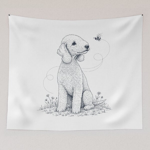 Item preview, Bedlington Terrier Bumble Bee Honeybee Dog Lover designed and sold by dian-rody-crest.