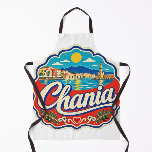 Item preview, Chania Greece Travel Souvenir Painted Mediterranean Sign designed and sold by VisualArtsOasis.