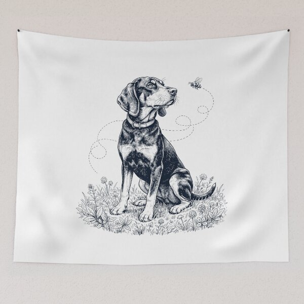 Item preview, Black and Tan Coonhound Bumble Bee Honeybee Dog Lover designed and sold by dian-rody-crest.