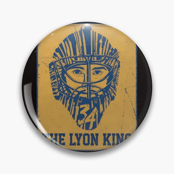 Item preview, Distressed Goalie Mask 34 The Lyon King  designed and sold by WAHBI-HBO.
