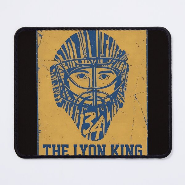 Item preview, Distressed Goalie Mask 34 The Lyon King  designed and sold by WAHBI-HBO.