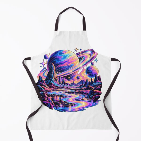 Item preview, Neon Cosmic Planet Landscape designed and sold by TinyWeird.