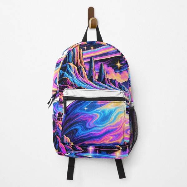 Item preview, Neon Cosmic Planet Landscape designed and sold by TinyWeird.