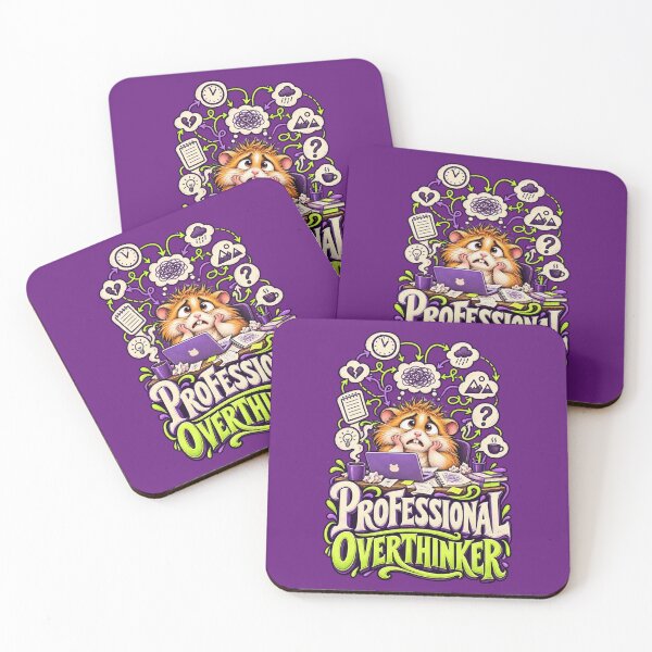 Item preview, Professional Overthinker Funny Hamster Laptop Art designed and sold by MH Digital Studio .