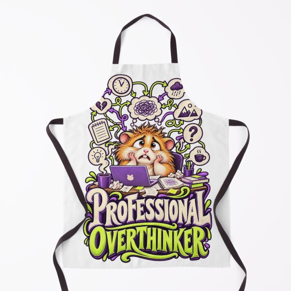 Item preview, Professional Overthinker Funny Hamster Laptop Art designed and sold by MH Digital Studio .