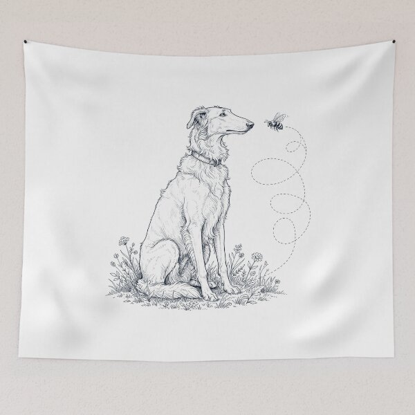 Item preview, Borzoi Bumble Bee Honeybee Dog Lover designed and sold by dian-rody-crest.