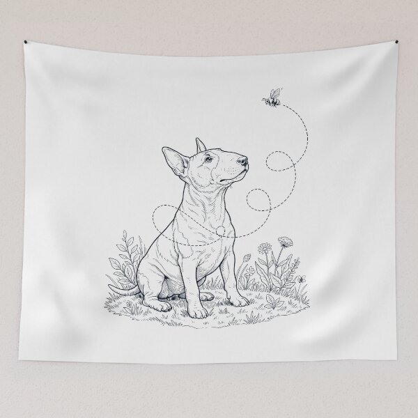 Item preview, Bull Terrier Bumble Bee Honeybee Dog Lover designed and sold by dian-rody-crest.