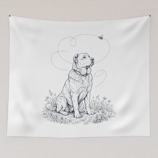 Item preview, Central Asian Shepherd Dog Bumble Bee Honeybee Dog Lover designed and sold by dian-rody-crest.