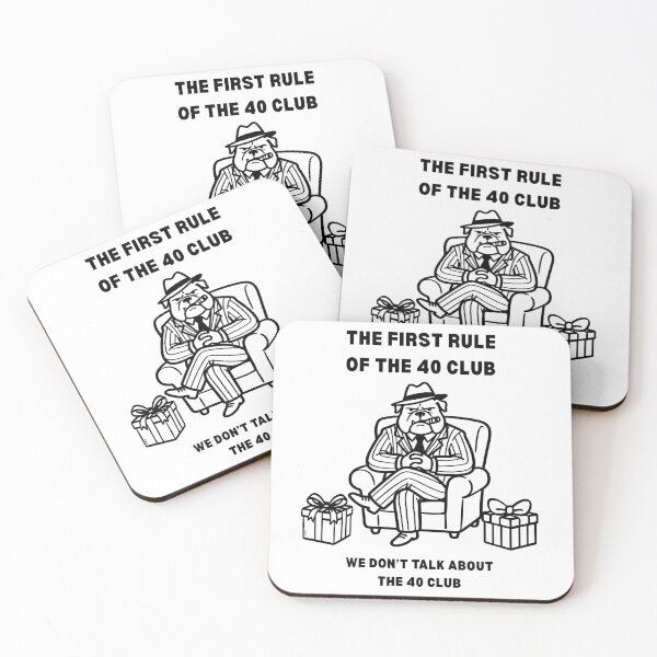 Item preview, Funny 40th Birthday Bulldog Don’t Talk About the 40 Club Mafia Gangster designed and sold by HYPNK.