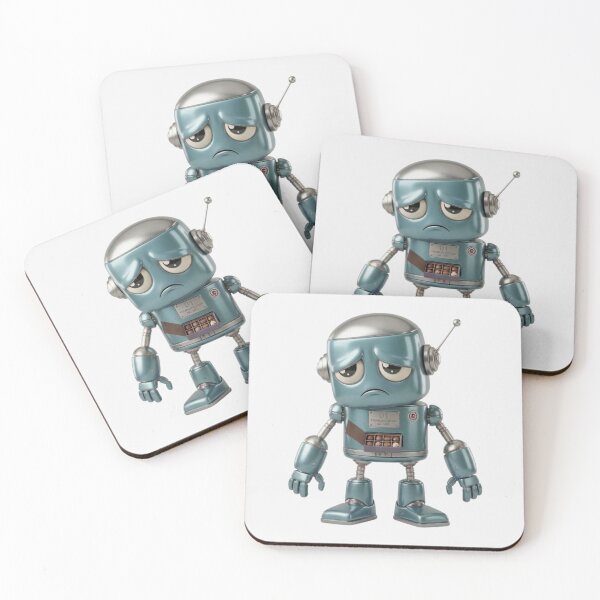 Item preview, Sad Luxury Robot 0001 | Cute Metallic Sci-Fi Character designed and sold by HO•Designs.