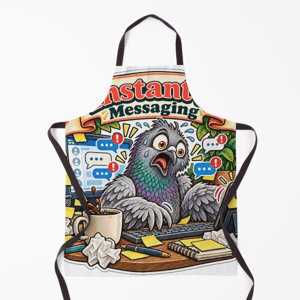 Item preview, Instant?! Messaging - Stressed Pigeon Chat Humor designed and sold by Ctrl Alt Bureaucracy.