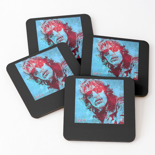 Item preview, Retro Rock Musician Portrait Blue Red Contrast designed and sold by DonnaTLindsey.