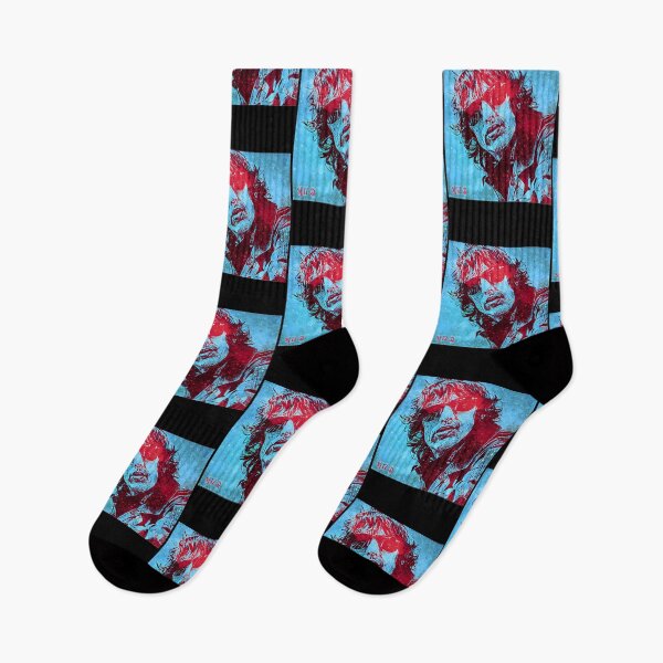 Item preview, Retro Rock Musician Portrait Blue Red Contrast designed and sold by DonnaTLindsey.