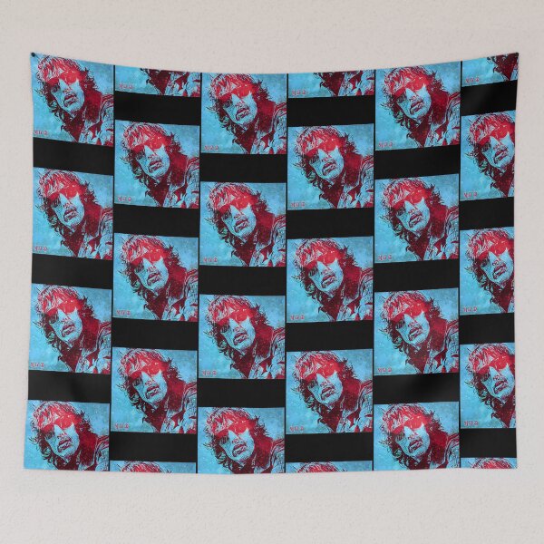 Item preview, Retro Rock Musician Portrait Blue Red Contrast designed and sold by DonnaTLindsey.