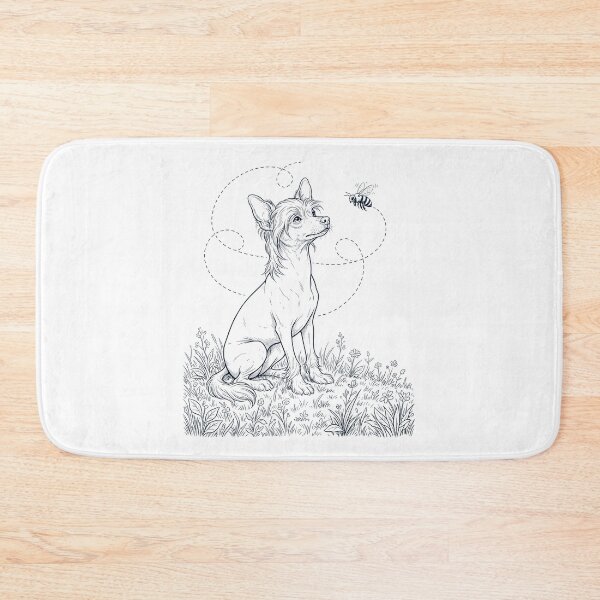 Aperçu de l'œuvre Chien chinois à crête, abeille, abeille à miel, amoureux des chiens créée et vendue par dian-rody-crest.