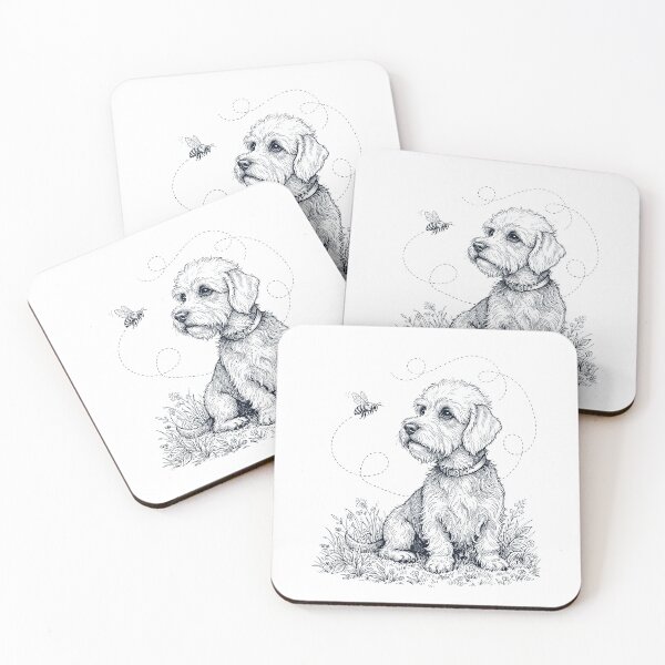 Item preview, Dandie Dinmont Terrier Bumble Bee Honeybee Dog Lover designed and sold by dian-rody-crest.