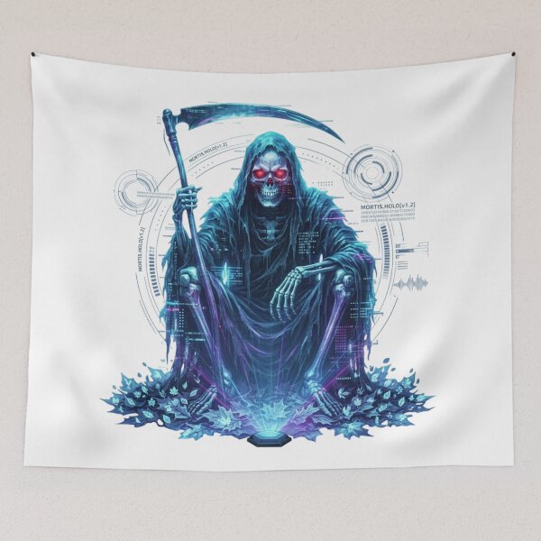 Item preview, Cyber Grim Reaper Futuristic Hologram designed and sold by InkShiftLabs.