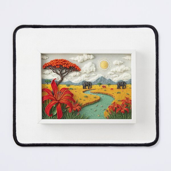 Item preview, Elephants Beyond the Scarlet Lilies designed and sold by tambanow.