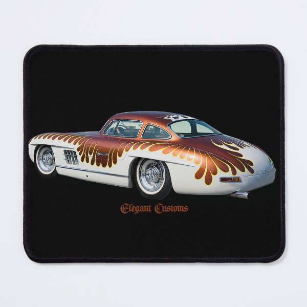Item preview, 1955 Mercedes Bens 300SL Gullwing Great Balls of Fire no text Kustom, Hot Rod, Muscle Car designed and sold by Elegant Customs.