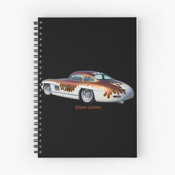 Item preview, 1955 Mercedes Bens 300SL Gullwing Great Balls of Fire no text Kustom, Hot Rod, Muscle Car designed and sold by Elegant Customs.