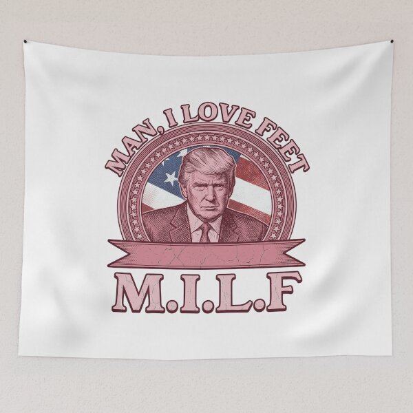 Item preview, Man I Love Feet Retro President Sarcastic Parody Vintage Emblem Graphic designed and sold by LiverEver.