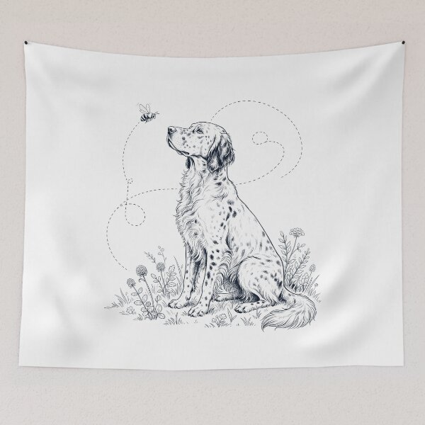 Item preview, English Setter Bumble Bee Honeybee Dog Lover designed and sold by dian-rody-crest.