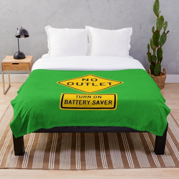 Item preview, No Outlet, Turn on Battery Saver Signs designed and sold by Karate Octopus.