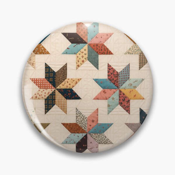 Item preview,  Quilt Geometric Floral Terracotta Colors Pattern Patwork designed and sold by Tetete.