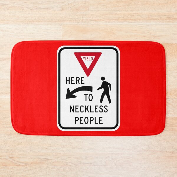 Item preview, Yield Here to Necklace People Sign designed and sold by Karate Octopus.