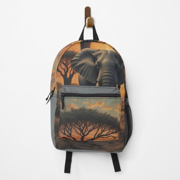 Item preview, African Sunset Landscape | Elephant and Baobab Tree designed and sold by AOCollections.