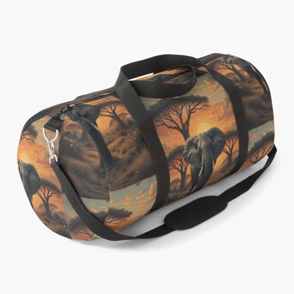 Item preview, African Sunset Landscape | Elephant and Baobab Tree designed and sold by AOCollections.