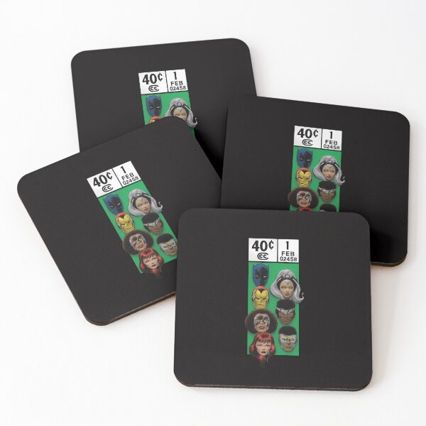 Item preview, Retro Comic Heads Montage Green Panel Art designed and sold by HEEIKA-ART.