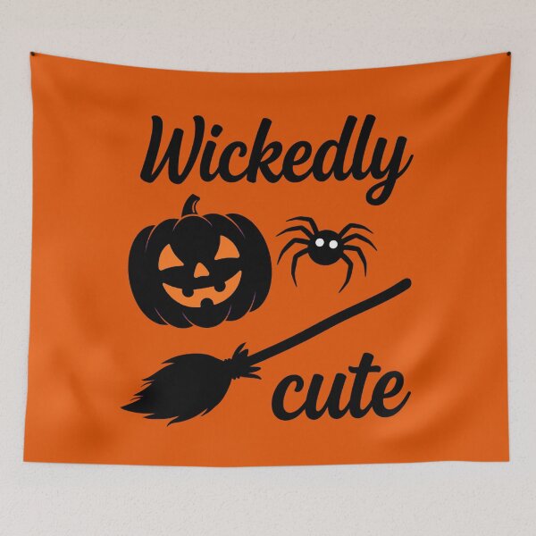 Item preview, Wickedly Cute Pumpkin Spider Broom Halloween designed and sold by Custom Crest.