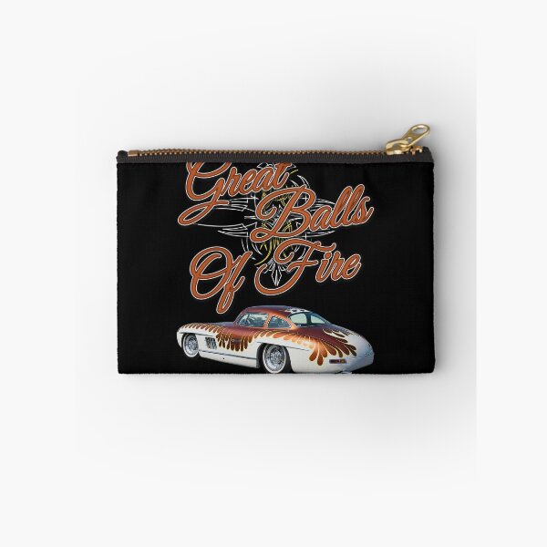 Item preview, 1955 Mercedes Bens 300SL Gullwing Great Balls of Fire with text - Lowrider, Kustom, Hot Rod, Muscle Car designed and sold by Elegant Customs.